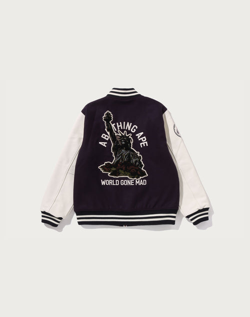 A BATHING APE VARSITY JACKET MENS