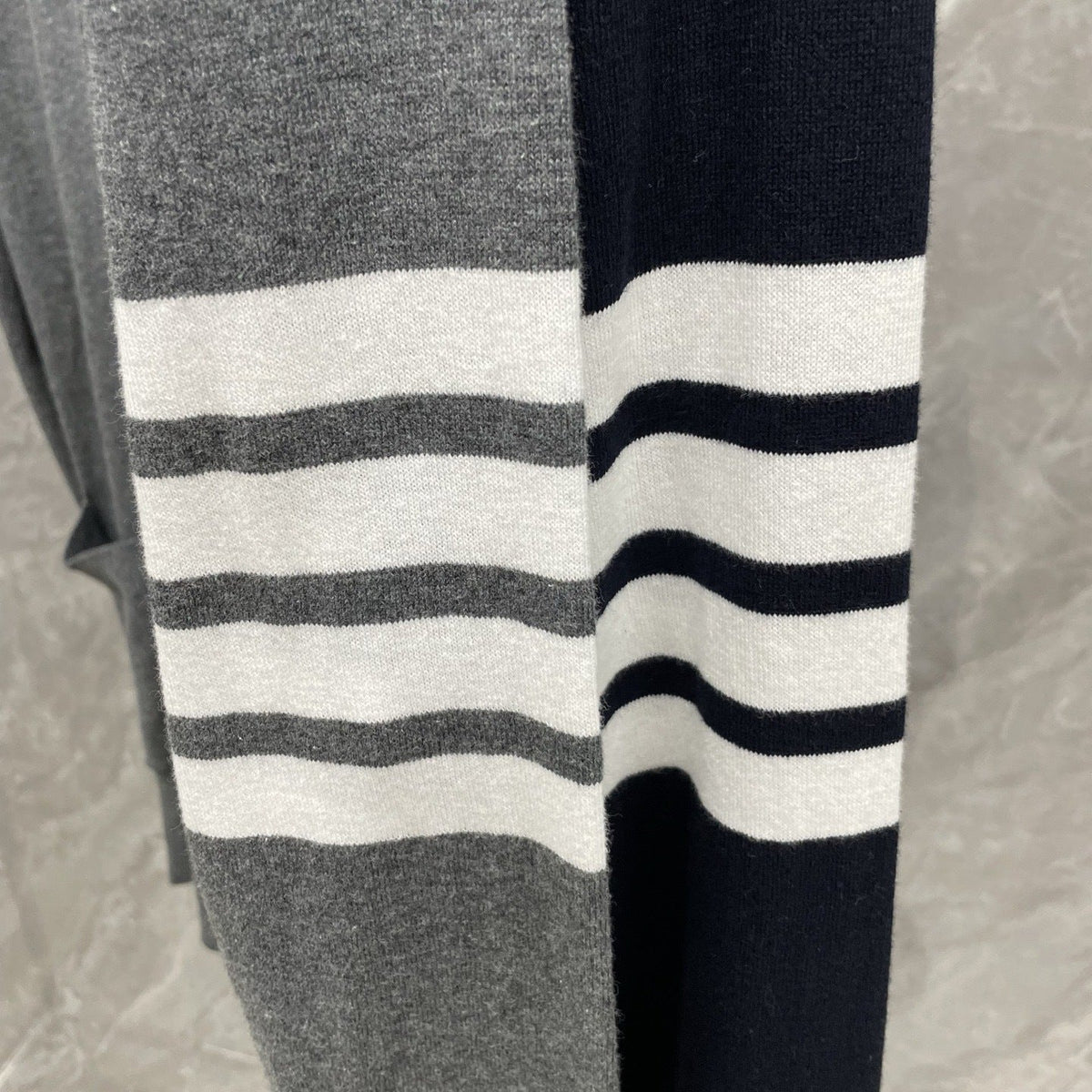 Tennis Racket Jacquard V-Neck Knit Cardigan | Thom Browne