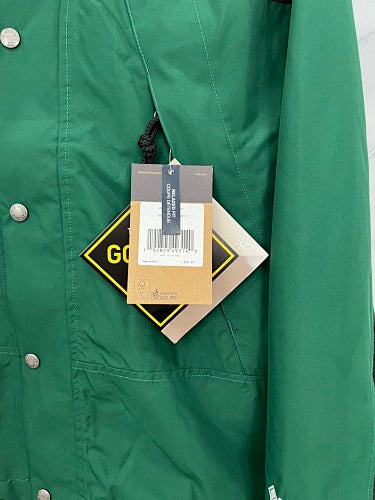 The North Face Green Black GORE-TEX Mountain Jacket Snap Button Waterproof