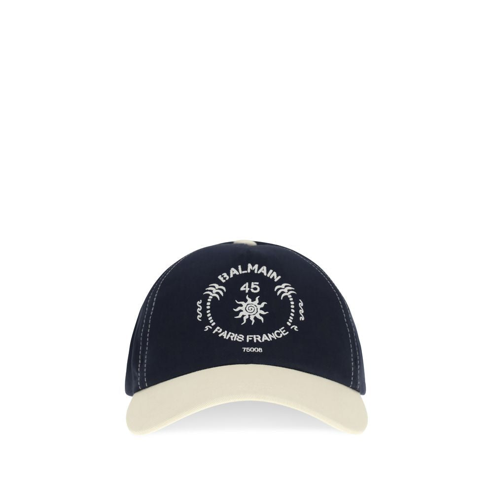 Balmain Blue Cotton Baseball Cap