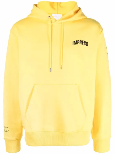 Helmut Lang slogan-print cotton hoodie