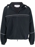 Thom Browne contrast-stitch hooded track jacket