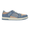 Beige/Blue Raffia Skel Top Low