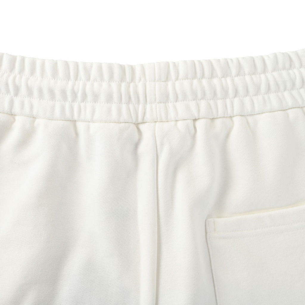 Distressed Monogram Print Fleece Shorts