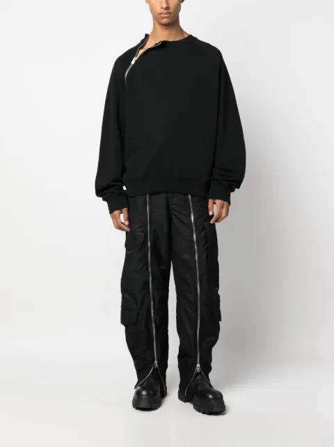 HELIOT EMIL zip-detail cotton jumper
