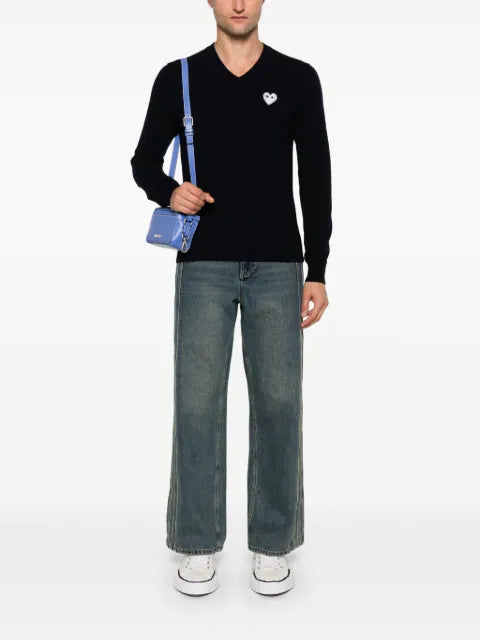 Comme Des Garçons Play heart-embroidered sweater