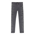 FADED SIDE SEAM CHARCOAL SKINNY JEANS