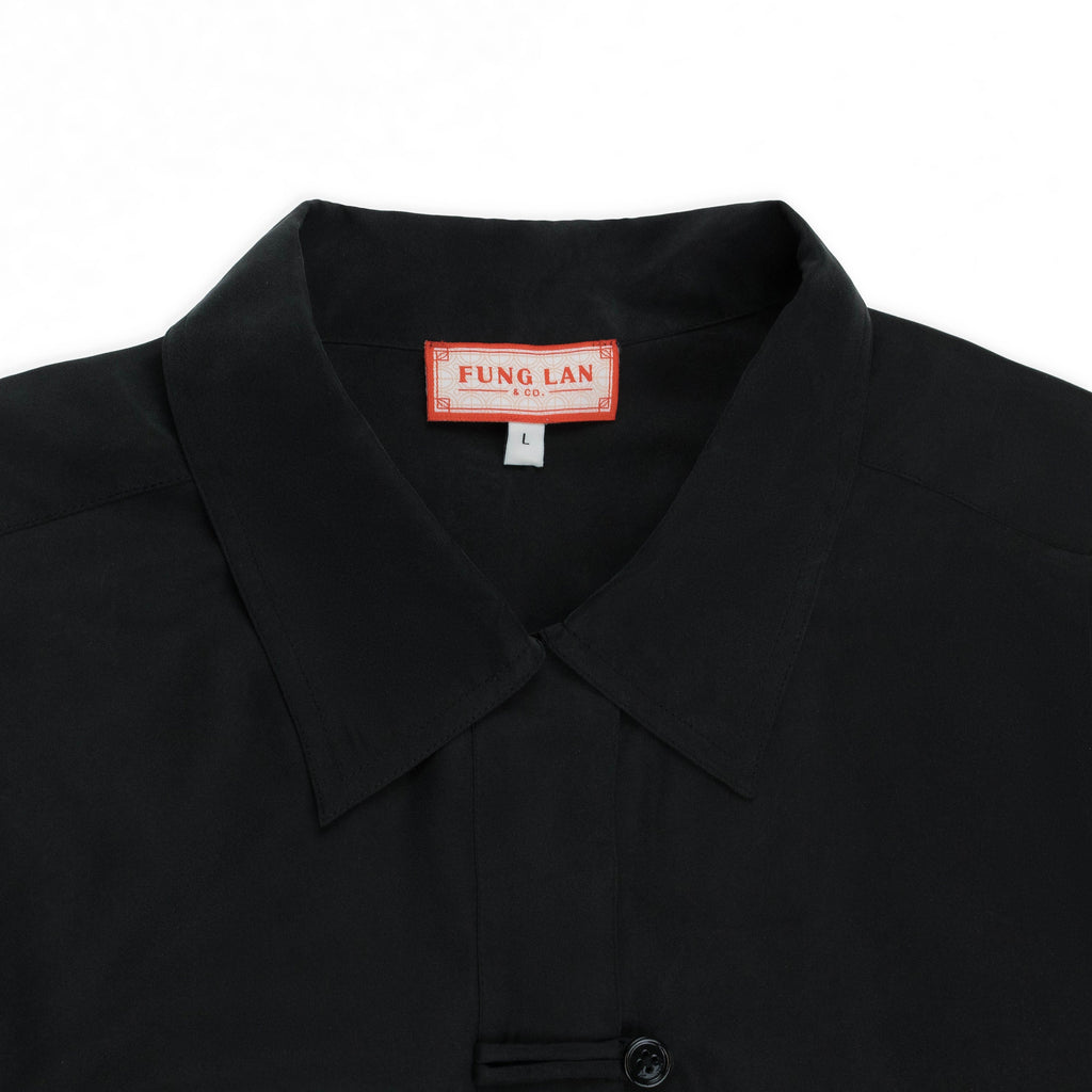 SILK BLACK BLOUSE