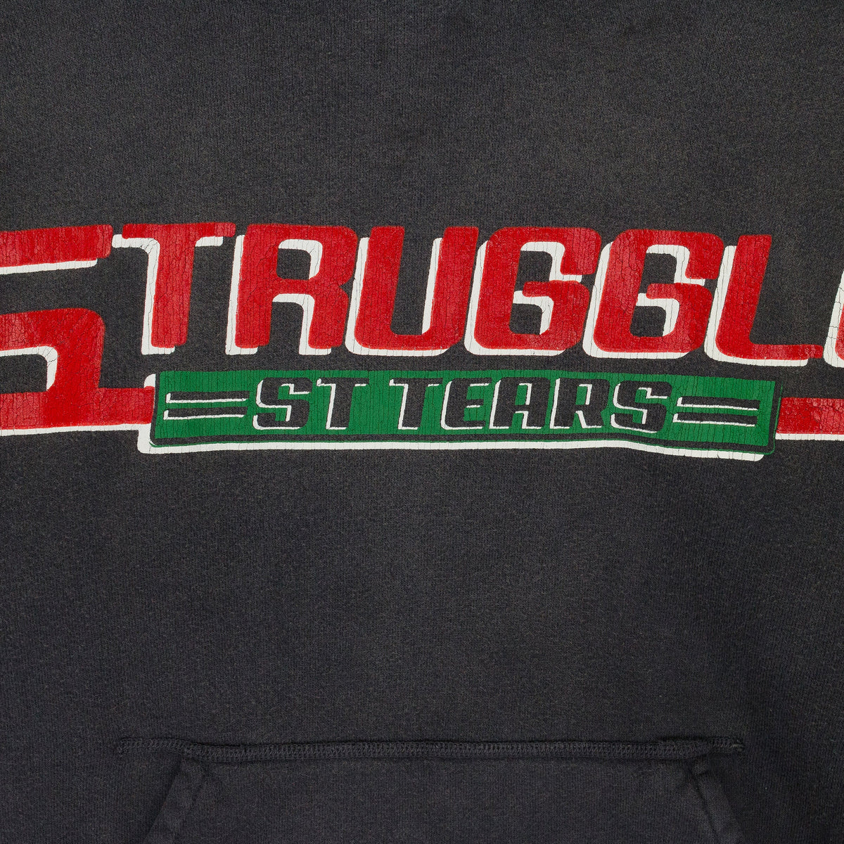 BLACK DENIM TEARS STRUGGLE HOODIE