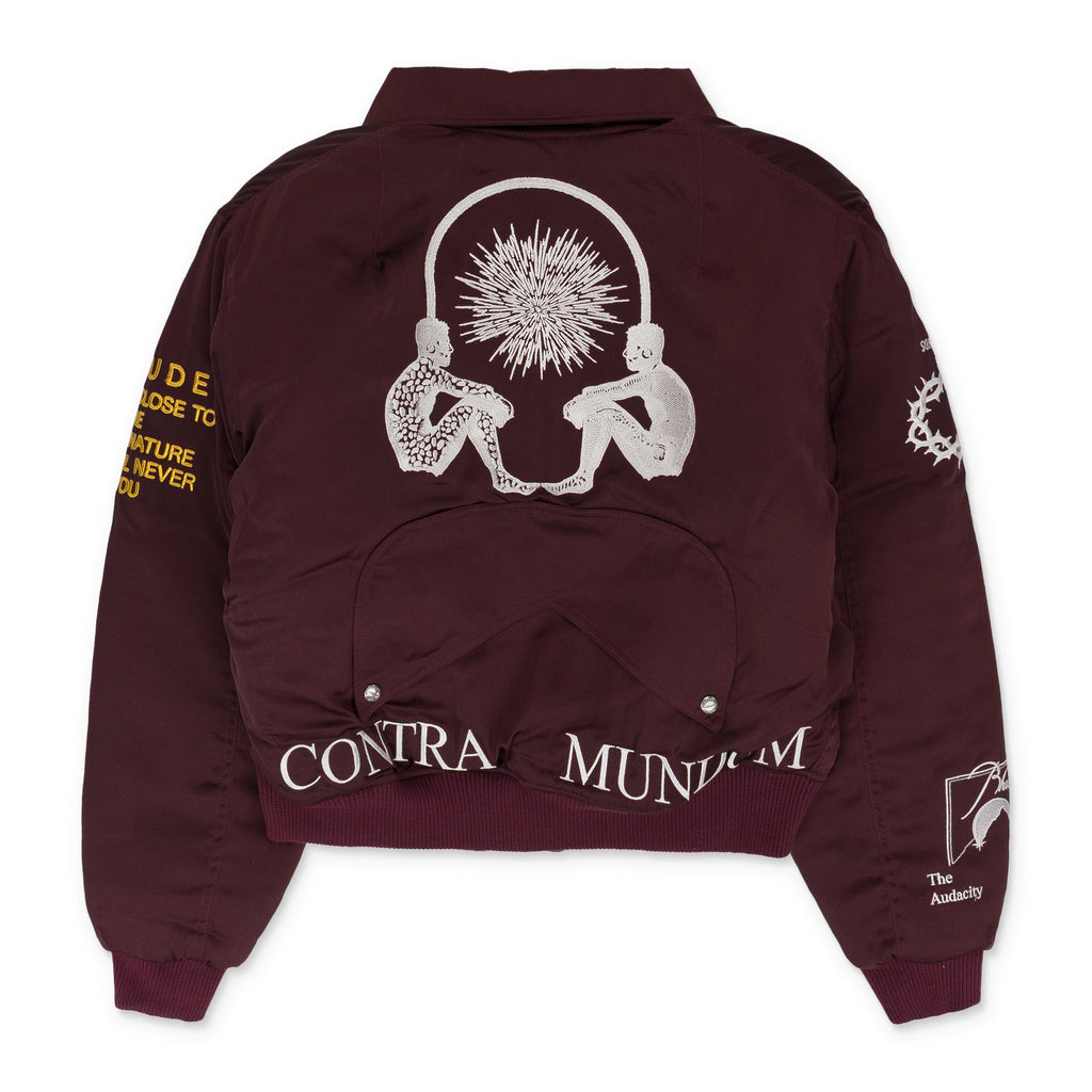 MAROON SIGNAL BOMBER