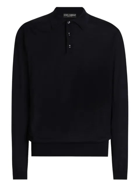 Dolce & Gabbana polo-collar cashmere sweater