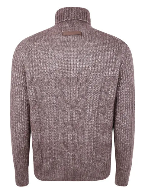 Zegna cable-knit turtleneck sweater