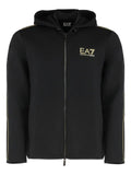 Ea7 Emporio Armani logo-print zip-up hoodie