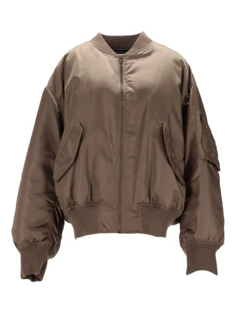 Saint Laurent ruched-detail bomber jacket