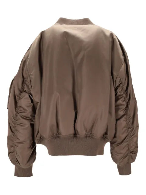 Saint Laurent ruched-detail bomber jacket
