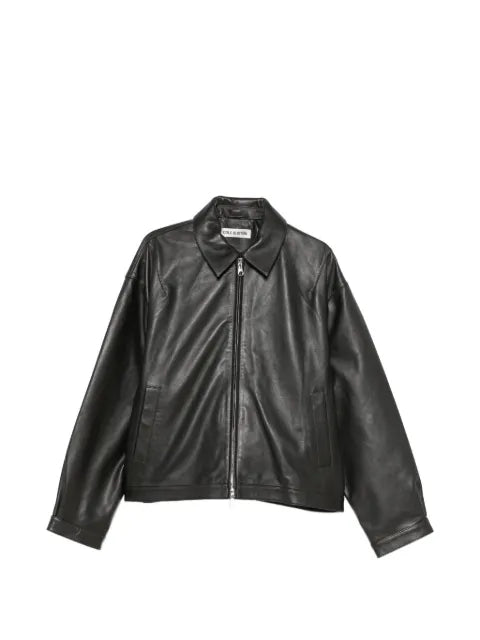 COLE BUXTON leather zip-up jacket