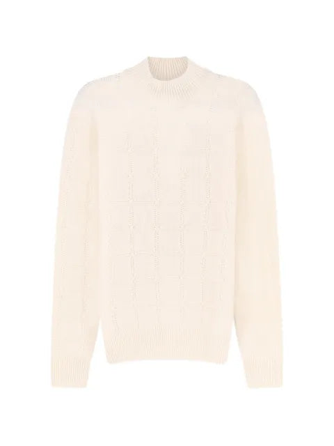 BOSS mock-neck sweater in virgin wool and cashmere