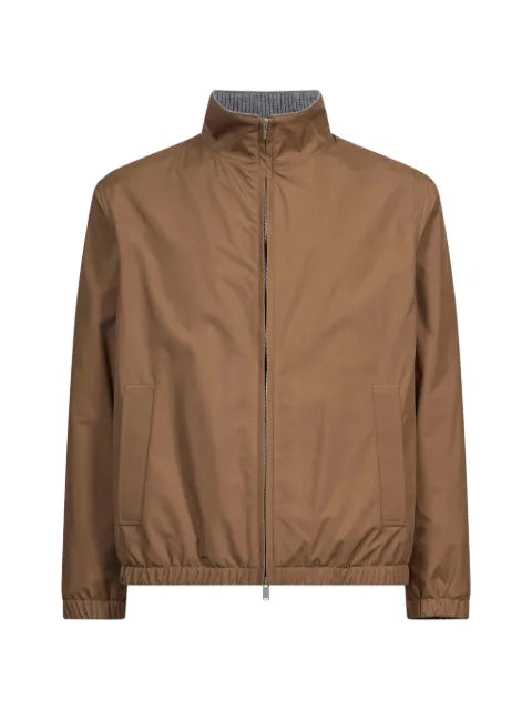 Lardini zip-up high-neck jacket