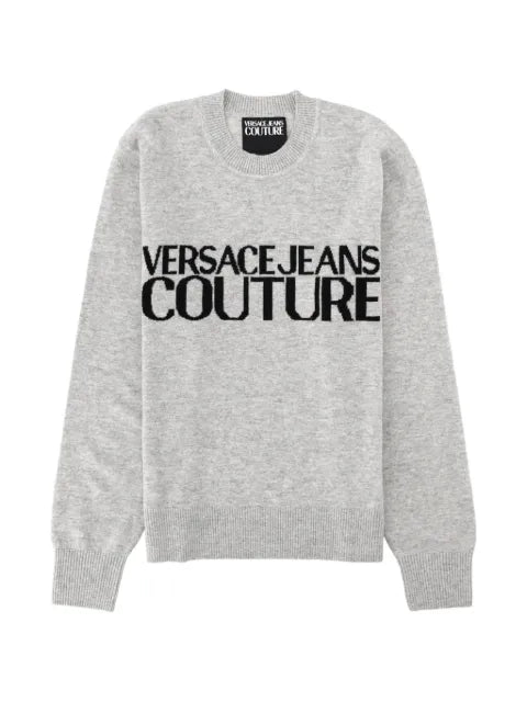 Versace Jeans Couture logo-intarsia knitted sweater
