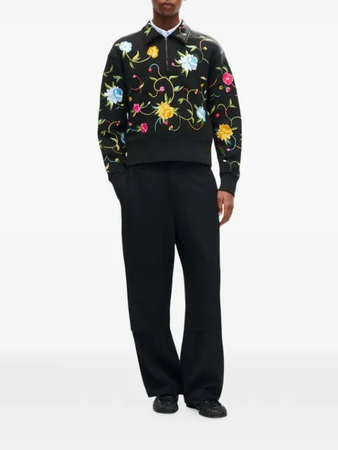 Kenzo 'KENZO Wildflower' embroidered half-zip sweatshirt