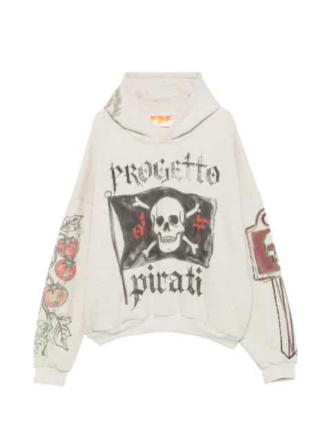 PDF graphic-print drawstring hoodie