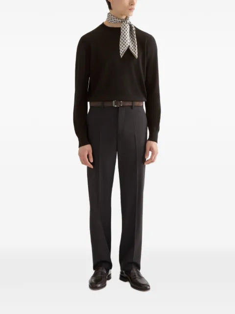 Agnona ribbed-trim crew-neck sweater