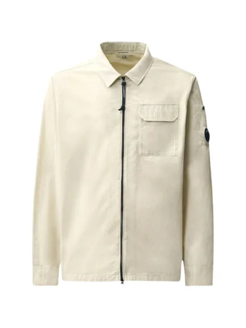 C.P. Company organic gabardine Lens zipped overshirt