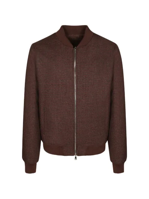 Costumein Brett check-pattern bomber jacket