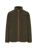 Barbour Harwood logo-embroidered fleece jacket