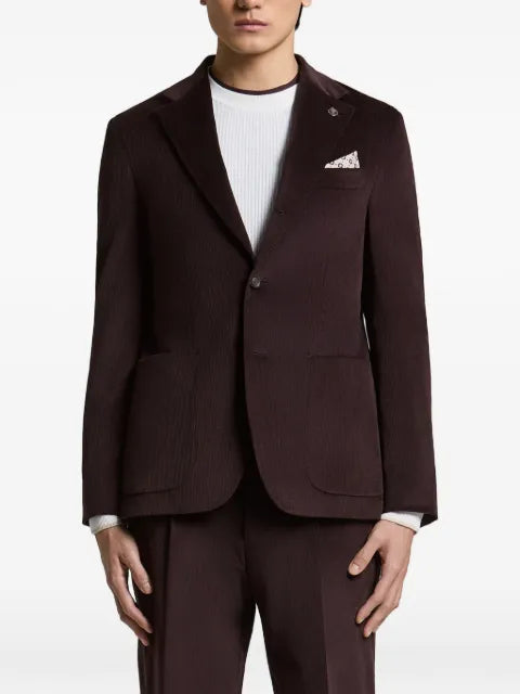 Peserico corduroy single-breasted jacket
