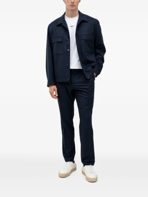 HUGO button-up patch-pocket overshirt