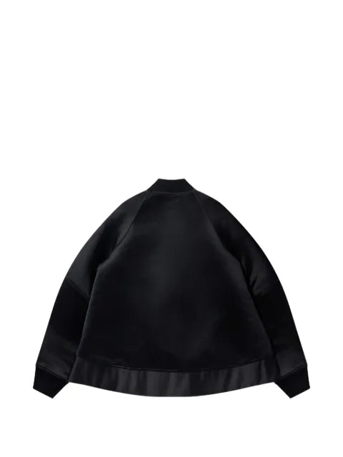 Black Comme Des Garçons satin bomber jacket