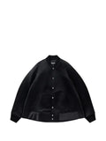 Black Comme Des Garçons satin bomber jacket