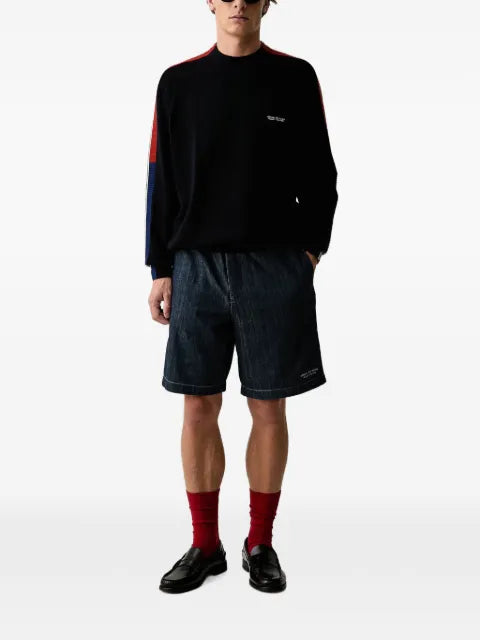 Armani Exchange logo-embroidered side-stripe sweater