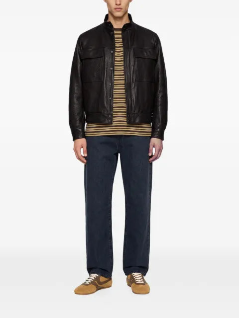 Salvatore Santoro grained-leather jacket