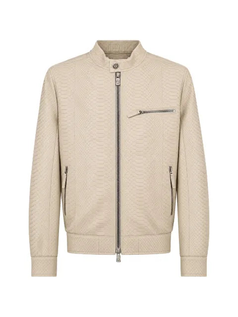 Billionaire python-leather jacket
