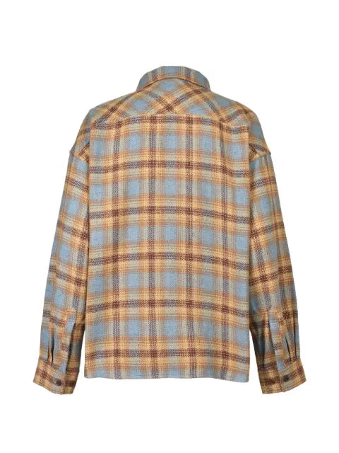 BREATH check-pattern zip-up shirt jacket