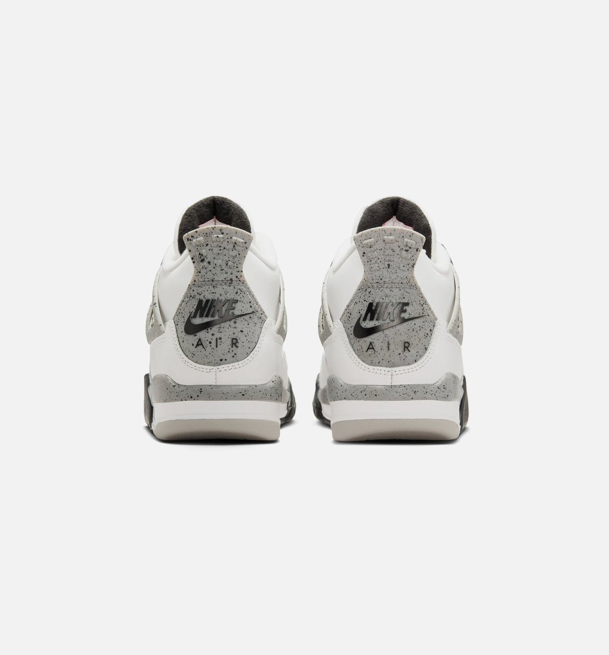 Air Jordan 4 Retro White Cement Grade School Lifestyle Shoes - Summit White/Fire Red/Cement Grey/Black