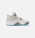 Air Jordan 4 Retro Blue Chill Preschool Sneakers - Photon Dust / Blue / White