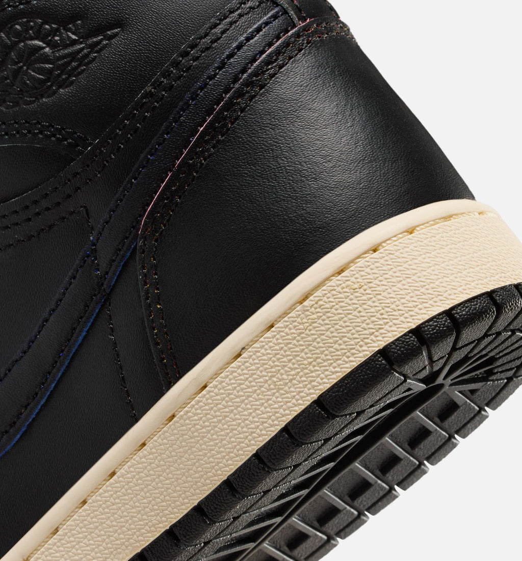 Air Jordan 1 Retro High OG Grade School Lifestyle Shoe - Black/Linen