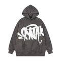 Syna world Drill Graffiti Logo Dark Grey Pullover Hoodie