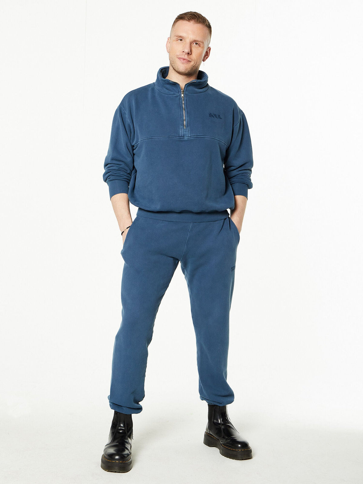 KATIE Â½ ZIP BLUE