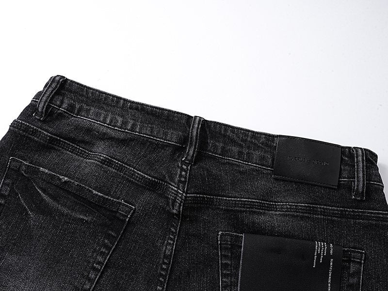 Purple Brand Black Distressed Bootcut Jeans