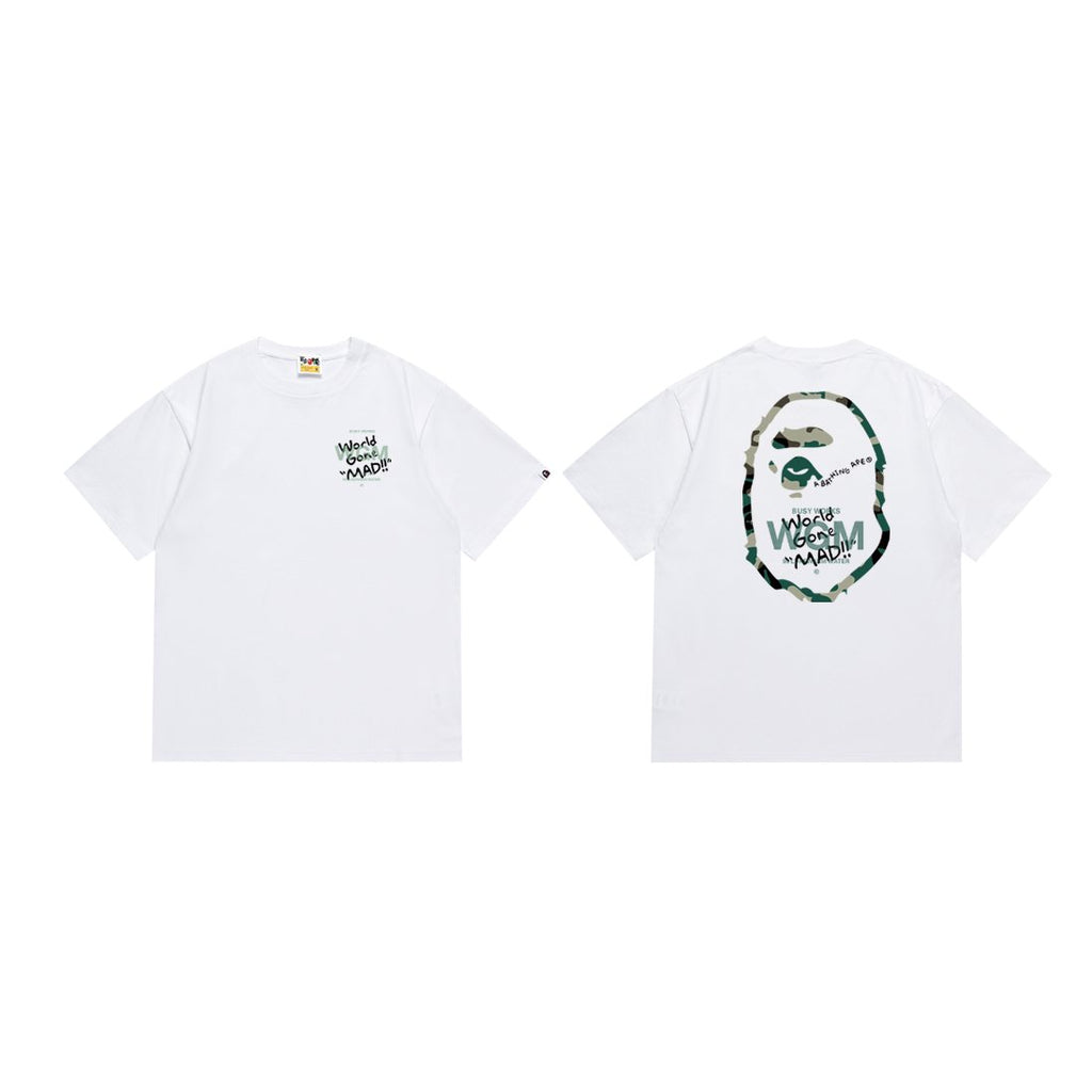 BAPE World Gone Mad Ape-Head Graphic T-Shirt