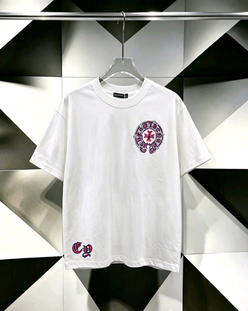 Chrome Hearts Circular Cross Floral Graphic T-Shirt