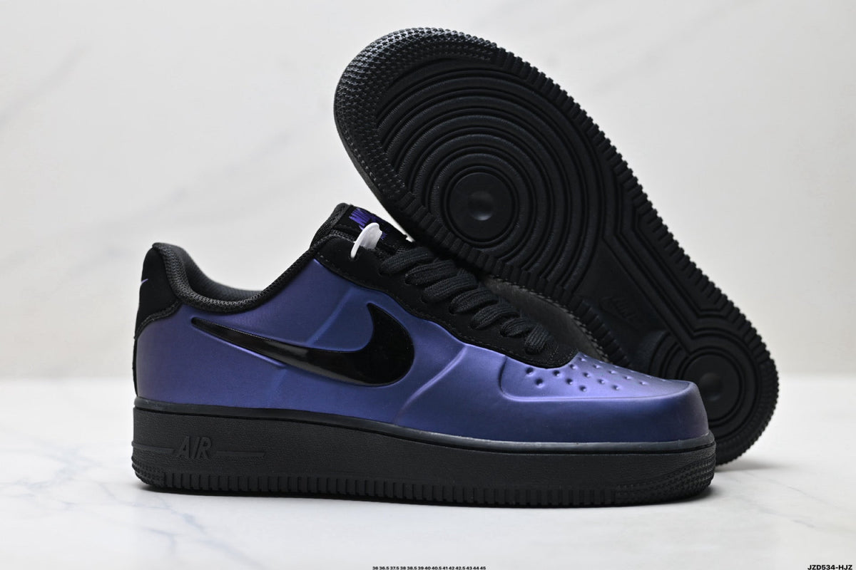 Nike Air Force 1 Low Purple Black Unisex Sneakers Style 17