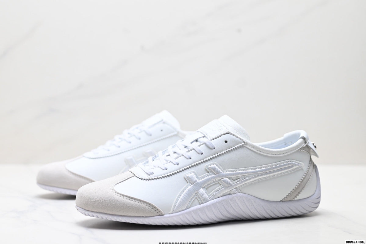 Onitsuka Tiger Low Profile Runner White Tonal Unisex Shoes Style 35