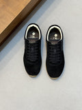 Loro Piana Black Suede Low-Top Sneakers