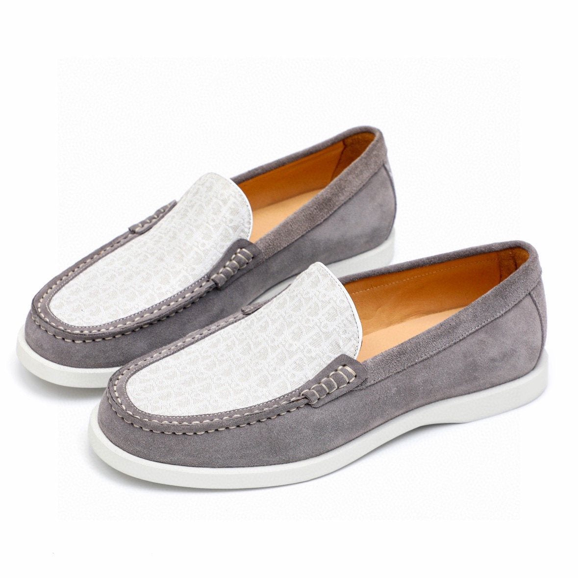 Dior Patterned Vamp Slip-On Shoes