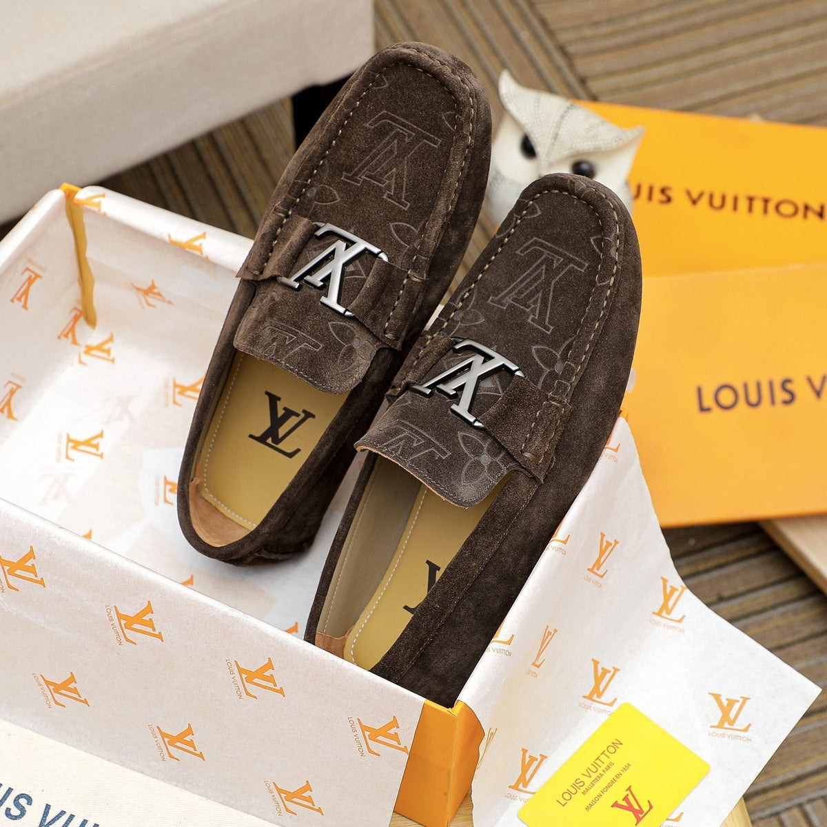 Louis Vuitton Embossed Driving Loafers